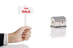 Holding real estate sign stock photography Holding real estate sign stock photography