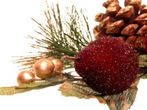 Holiday: Artificial Christmas Decorations Royalty Free Stock Image