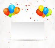 Holiday billboard balloons. vector illustration Royalty Free Stock Images Holiday billboard balloons. vector illustration Royalty Free Stock Images