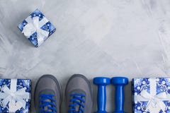 Holiday christmas birthday party sport flat lay composition royalty free stock image Holiday christmas birthday party sport flat lay composition royalty free stock image