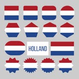 Holland Flag Collection Figure Icons Set Vector vector illustration Holland Flag Collection Figure Icons Set Vector vector illustration