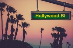 Hollywood Blvdtecken royaltyfri bild Hollywood Blvdtecken royaltyfri bild