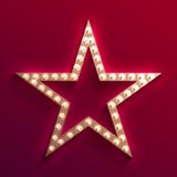 Hollywood filmstjärna med stort festtält för ljus kula Retro guld- filmram Ljust vektortecken för kasino royaltyfri illustrationer Hollywood filmstjärna med stort festtält för ljus kula Retro guld- filmram Ljust vektortecken för kasino royaltyfri illustrationer