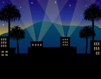 hollywood natt vektor illustrationer hollywood natt vektor illustrationer