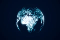 Hologram av planetjorden på den mörka bakgrunden Teknologibegrepp för global affär royaltyfri foto Hologram av planetjorden på den mörka bakgrunden Teknologibegrepp för global affär royaltyfri foto