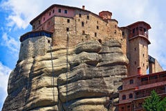 The Holy Monastery of St. Nicholas Anapausas, Meteora, Greece royalty free stock images The Holy Monastery of St. Nicholas Anapausas, Meteora, Greece royalty free stock images