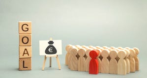 Holzklötze mit dem Wort Ziel, dem Geld und dem Geschäftsteam Die goldene Taste oder Erreichen für den Himmel zum Eigenheimbesitze lizenzfreies stockfoto Holzklötze mit dem Wort Ziel, dem Geld und dem Geschäftsteam Die goldene Taste oder Erreichen für den Himmel zum Eigenheimbesitze lizenzfreies stockfoto