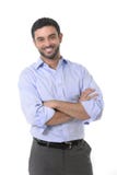 Hombre de negocios atractivo joven que se coloca en el retrato corporativo aislado en el fondo blanco Imágenes de archivo libres de regalías Hombre de negocios atractivo joven que se coloca en el retrato corporativo aislado en el fondo blanco Imágenes de archivo libres de regalías