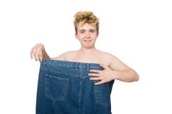 Hombre divertido con los pantalones foto de archivo Hombre divertido con los pantalones foto de archivo