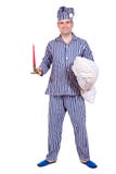 Hombre en pijamas fotografía de archivo libre de regalías Hombre en pijamas fotografía de archivo libre de regalías