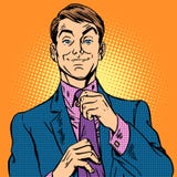 Hombre en un traje y un tipo rosado de la camisa stock de ilustración Hombre en un traje y un tipo rosado de la camisa stock de ilustración