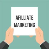 Hombre que muestra el texto de papel del MÁRKETING de AFILLIATE libre illustration Hombre que muestra el texto de papel del MÁRKETING de AFILLIATE libre illustration