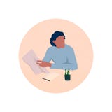 Hombre que trabaja en la oficina libre illustration Hombre que trabaja en la oficina libre illustration