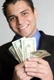 Hombre sonriente del dinero imágenes de archivo libres de regalías Hombre sonriente del dinero imágenes de archivo libres de regalías