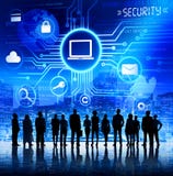 Hombres de negocios con concepto de la seguridad de información Hombres de negocios con concepto de la seguridad de información
