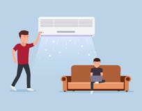 Home air conditioning, room with cooling. Stock Image Home air conditioning, room with cooling. Stock Image
