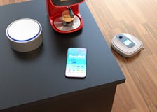 Home automation control by smart phone royalty free illustration Home automation control by smart phone royalty free illustration