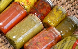 Home Canned Food Variety Stock Photography
