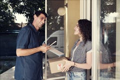 Home Delivery Online Purchase Box Fragile Stock Photos Home Delivery Online Purchase Box Fragile Stock Photos