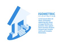 Home icon. Isometric template in flat 3D style. Vector illustration stock illustration Home icon. Isometric template in flat 3D style. Vector illustration stock illustration