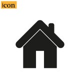 Home Icon in trendy flat style isolated on grey background. Homepage symbol for your web site design, logo, app, UI royalty free illustration Home Icon in trendy flat style isolated on grey background. Homepage symbol for your web site design, logo, app, UI royalty free illustration