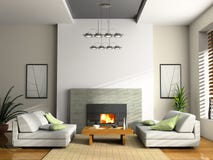 Home interior with fireplace royalty free illustration Home interior with fireplace royalty free illustration