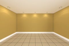 Home Interior Rendering With Empty Room Color Wall Royalty Free Stock Photo