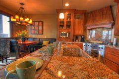Home Kitchen. The kitchen, cabinets, counter top and appliances in a nice home Home Kitchen. The kitchen, cabinets, counter top and appliances in a nice home