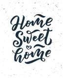 Home sweet home card. Hand drawn lettering. Modern calligraphy. Ink illustration. 3D phrase. stock illustration Home sweet home card. Hand drawn lettering. Modern calligraphy. Ink illustration. 3D phrase. stock illustration