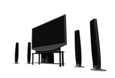 Home Theater / High Definition Television Stock Photography Home Theater / High Definition Television Stock Photography