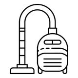 Home vacuum cleaner icon, outline style vector illustration Home vacuum cleaner icon, outline style vector illustration
