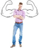 Homem de negócios forte imagens de stock royalty free Homem de negócios forte imagens de stock royalty free
