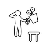 homem do poder do ícone do pensamento Elemento do herói para o conceito e o ícone móveis dos apps da Web Esboço, linha fina ícone ilustração royalty free homem do poder do ícone do pensamento Elemento do herói para o conceito e o ícone móveis dos apps da Web Esboço, linha fina ícone ilustração royalty free