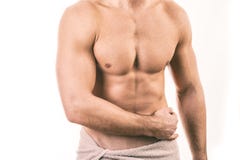 Homem novo muscular fotos de stock Homem novo muscular fotos de stock