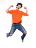 Homem novo que grita a alegria feliz imagem de stock royalty free Homem novo que grita a alegria feliz imagem de stock royalty free