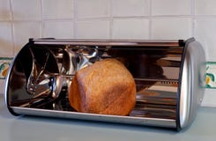 Homemade Bread In A Bread Box Stock Photo