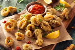 Homemade Breaded Fried Calamari Stock Image Homemade Breaded Fried Calamari Stock Image
