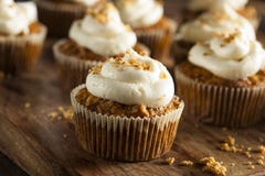 Homemade Carrot Cupcakes With Cream Cheese Frosting Royalty Free Stock Photo Homemade Carrot Cupcakes With Cream Cheese Frosting Royalty Free Stock Photo