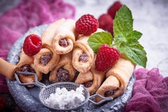 Homemade cookies bagels with raspberry jam Royalty Free Stock Image Homemade cookies bagels with raspberry jam Royalty Free Stock Image