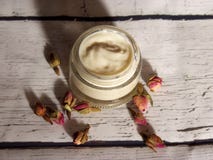 Homemade cream of hands, cream of roses royalty free stock image Homemade cream of hands, cream of roses royalty free stock image