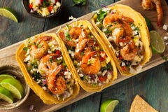 Homemade Spicy Shrimp Tacos Stock Photo Homemade Spicy Shrimp Tacos Stock Photo