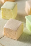 Homemade Square Fruity Colorful Marshmallows royalty free stock photography Homemade Square Fruity Colorful Marshmallows royalty free stock photography