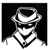 Homens do fundo do preto do espião com um chapéu misterioso ilustração do vetor Homens do fundo do preto do espião com um chapéu misterioso ilustração do vetor