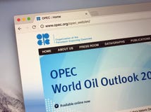 Homepage av OPEC Arkivbilder Homepage av OPEC Arkivbilder