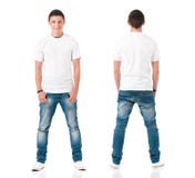 Homme avec le T-shirt blanc photo libre de droits Homme avec le T-shirt blanc photo libre de droits