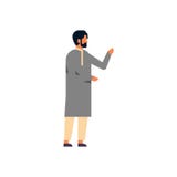 Homme barbu indien portant l'appartement d'isolement intégral de personnage de dessin animé masculin indou traditionnel national illustration libre de droits Homme barbu indien portant l'appartement d'isolement intégral de personnage de dessin animé masculin indou traditionnel national illustration libre de droits