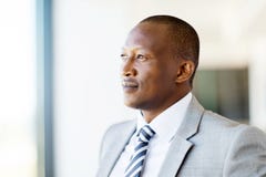 Homme d'affaires africain pensif photo libre de droits Homme d'affaires africain pensif photo libre de droits