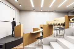 Homme d'affaires caucasien dans l'amphithéâtre illustration stock Homme d'affaires caucasien dans l'amphithéâtre illustration stock