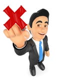 homme d'affaires 3D dessinant une Croix-Rouge illustration stock homme d'affaires 3D dessinant une Croix-Rouge illustration stock