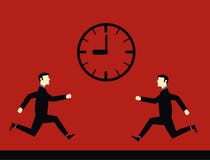 Homme d'affaires Deadline Time illustration stock Homme d'affaires Deadline Time illustration stock